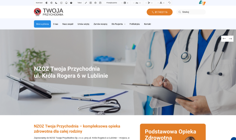 strona internetowa realizacja dla przychodni